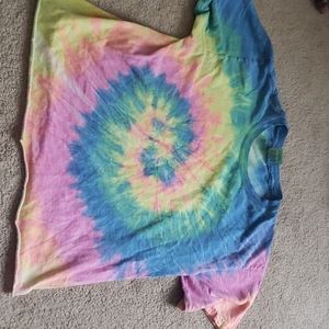 Cropped tye-dye tee